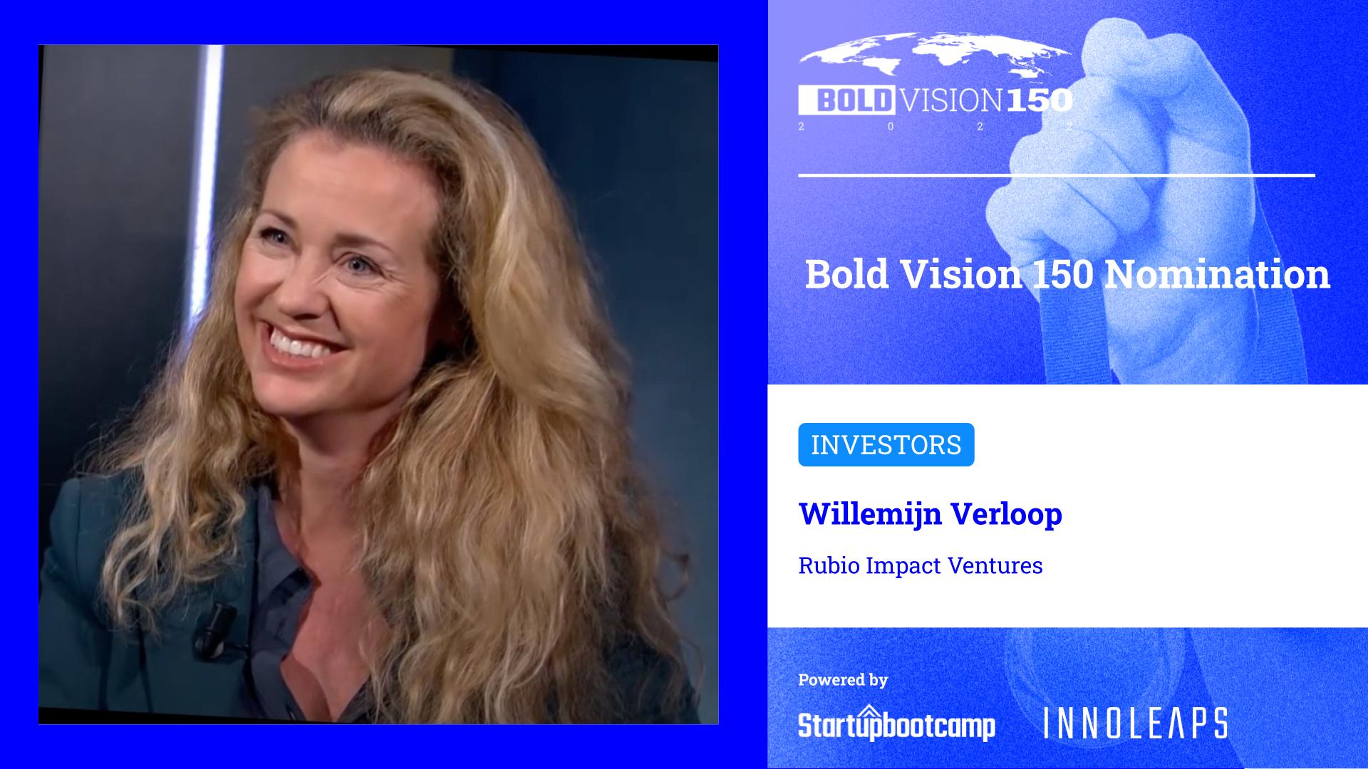 Willemijn Verloop nominated for #BoldVision150