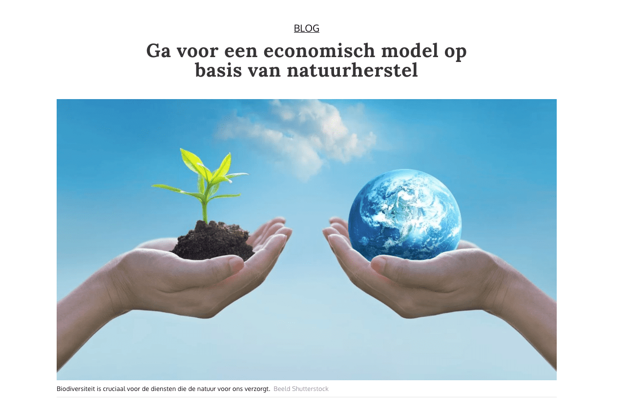 An economic model based on nature restoration